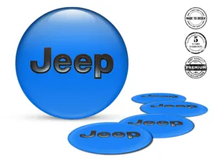 Jeep Distintivi Cerchio Logo Adesivi Resina Lusso